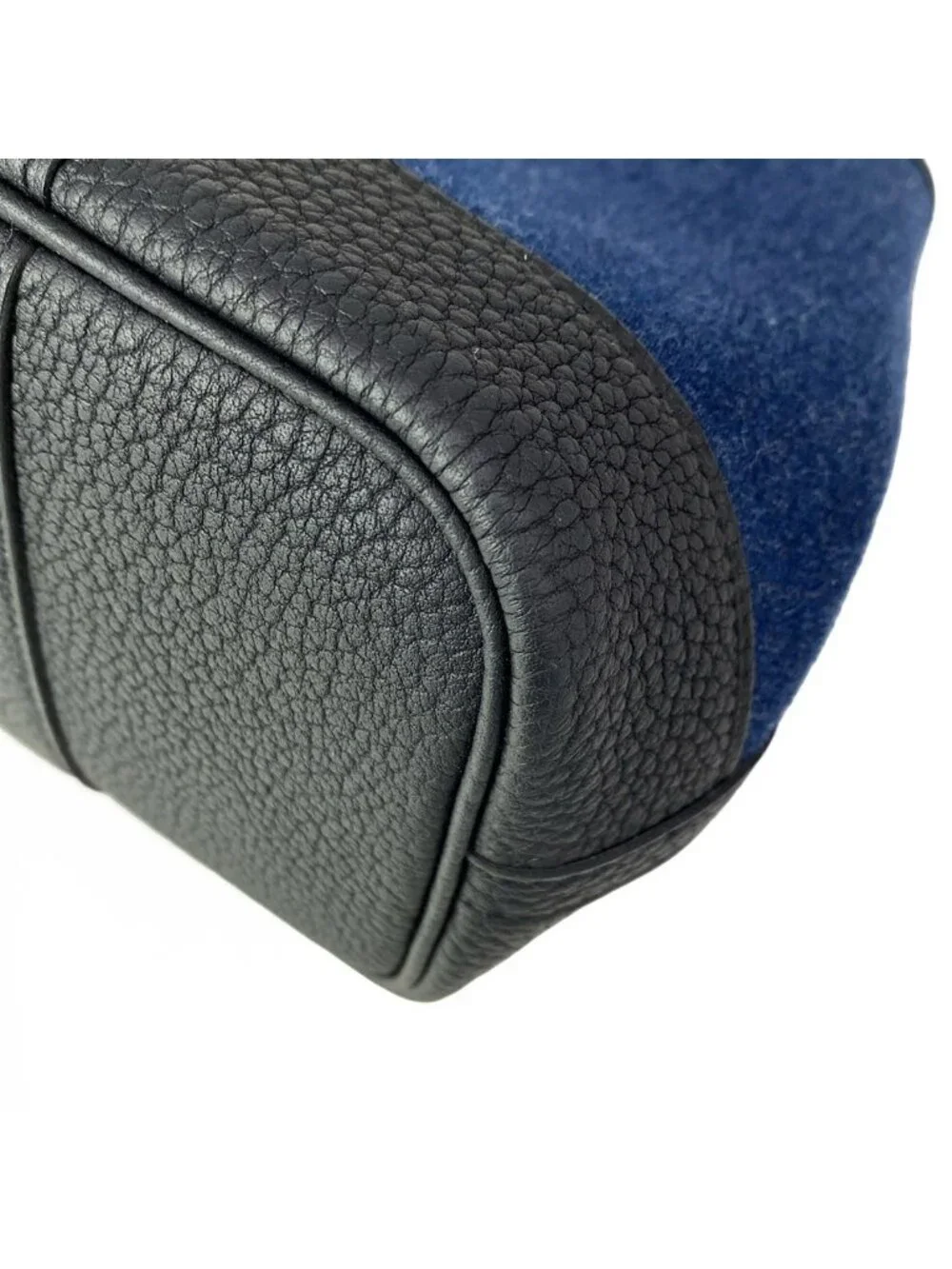 Hermes Tote Bag Neo Garden Party 23 Denim Moian Black Silver